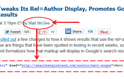 rel author in google plus
